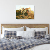 ヴィンテージインディアン、プレーリーの遊牧民、セルツァー キャンバスプリント (インサイチュ (寝室))