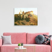 ヴィンテージインディアン、プレーリーの遊牧民、セルツァー キャンバスプリント (インサイチュ (リビング))