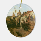 ヴィンテージインディアン、プレーリーの遊牧民、セルツァー セラミックオーナメント (左)