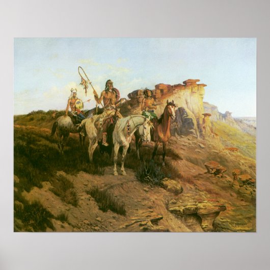 ヴィンテージインディアン、プレーリーの遊牧民、セルツァー ポスター (正面)