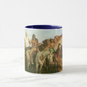 ヴィンテージインディアン、プレーリーの遊牧民、セルツァー マグカップ (中央)