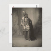 ヴィンテージインディアン：六足指、木輪 –  ポストカード (正面/裏面)