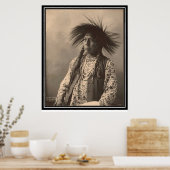 ヴィンテージインディアン: Antoine Moise, Flathead - ポスター (キッチン)