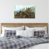 ヴィンテージインディアン、Bison Dance by Karl Bodmer キャンバスプリント (インサイチュ (寝室))