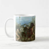 ヴィンテージインディアン、Bison Dance by Karl Bodmer コーヒーマグカップ (左)