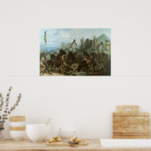 ヴィンテージインディアン、Bison Dance by Karl Bodmer ポスター (キッチン)