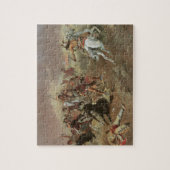 ヴィンテージインディアン、CM Russellによる覇権 ジグソーパズル (縦)