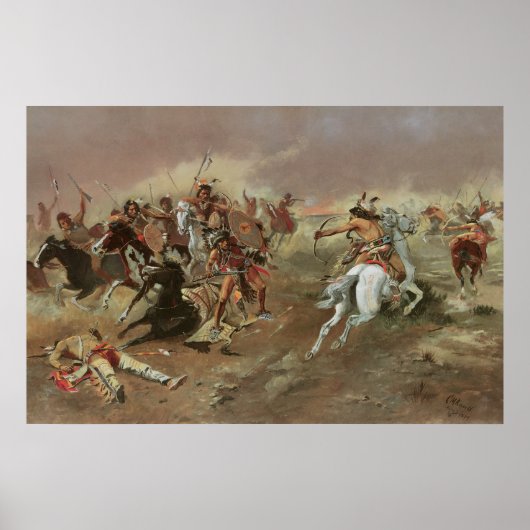 ヴィンテージインディアン、CM Russellによる覇権 ポスター (正面)