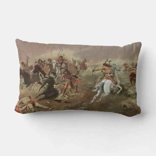 ヴィンテージインディアン、CM Russellによる覇権 ランバークッション (裏面)