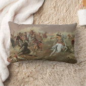 ヴィンテージインディアン、CM Russellによる覇権 ランバークッション (ブランケット)