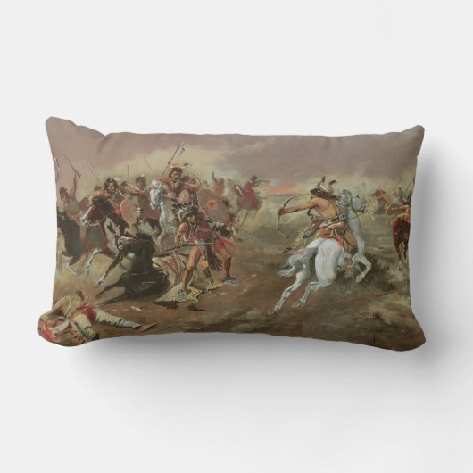 ヴィンテージインディアン、CM Russellによる覇権 ランバークッション (正面)