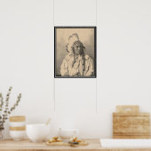 ヴィンテージインディアン: Spotted Jack Rabbit, Crow - ポスター (キッチン)