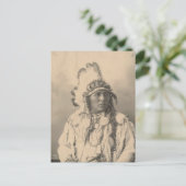 ヴィンテージインディアン: Spotted Jack Rabbit, Crow - ポストカード (スタンド正面)