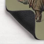 ヴィンテージインディアンRhinoイラストレーションギフト マウスパッド (コーナー)