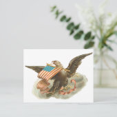 ヴィンテージインディペンデンスデイイーグルデザイン ポストカード (スタンド正面)