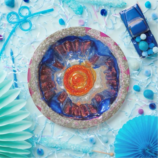 ヴィンテージインデントマーキュリーガラスクリスマスボール銀河系 ペーパープレート (パーティー)