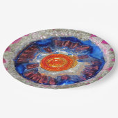 ヴィンテージインデントマーキュリーガラスクリスマスボール銀河系 ペーパープレート (アングル)