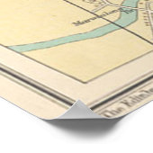 ヴィンテージインドのマドラスの地図（1909年） ポスター (角)