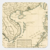 ヴィンテージインドの地図 |インディアン海 スクエアシール (正面)