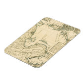 ヴィンテージインドの地図 |インディアン海 マグネット (左側)