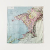 ヴィンテージインドの地図 | 1877 タペストリー (正面(横))