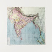 ヴィンテージインドの地図 | 1877 タペストリー (正面)