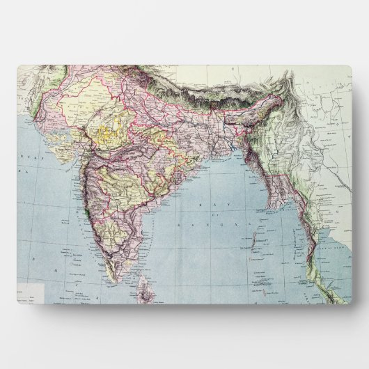 ヴィンテージインドの地図 | 1877 フォトプラーク (正面)