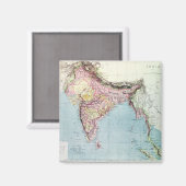 ヴィンテージインドの地図 | 1877 マグネット (正面/裏面)