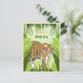 ヴィンテージインドタイガー旅行 ポストカード (スタンド正面)