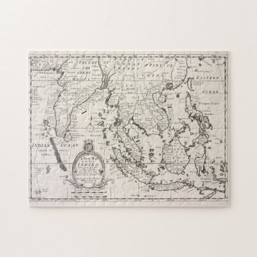 ヴィンテージインドネシアの地図(1700年) ジグソーパズル (横)