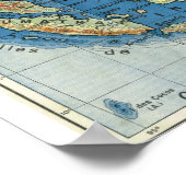 ヴィンテージインドネシアの文字の地図フランスの ポスター (角)