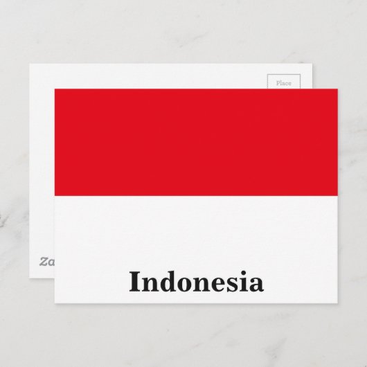 ヴィンテージインドネシアアジアバンコク国旗の旅行観光 ポストカード (正面/裏面)