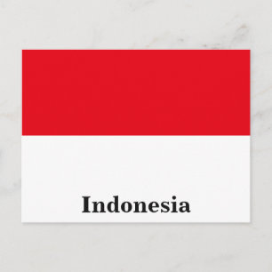 ヴィンテージインドネシアアジアバンコク国旗の旅行観光 ポストカード