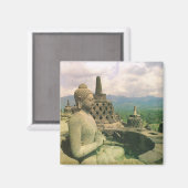 ヴィンテージインドネシアボロボボドゥール仏教寺院 マグネット (正面/裏面)