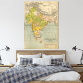 ヴィンテージインドマラータとミソール戦争の地図(1804) キャンバスプリント (インサイチュ (寝室))