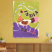 ヴィンテージインド旅行ポスター キャンバスプリント (インサイチュ (リビング))