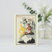 ヴィンテージインド旅行ポスター ポストカード (スタンド正面)