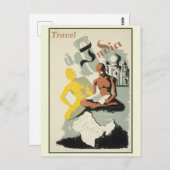 ヴィンテージインド旅行ポスター ポストカード (正面/裏面)