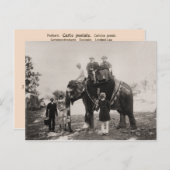 ヴィンテージインド、旅行バイゾウ ポストカード (正面/裏面)