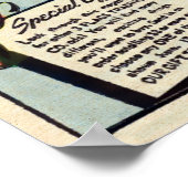 ヴィンテージインビジブルヘルメット広告アート ポスター (角)