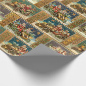 ヴィンテージインロードスターとサイドカーサイクル ラッピングペーパー (角)