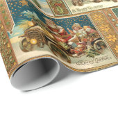 ヴィンテージインロードスターとサイドカーサイクル ラッピングペーパー (ロールコーナー)