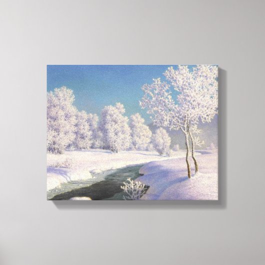 ヴィンテージイヴァンチョルツェ冬の朝インガディーン キャンバスプリント (正面)