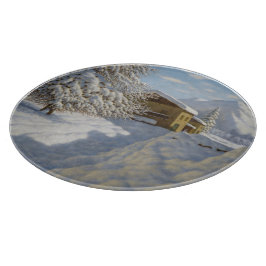 ヴィンテージイヴァンチョルツェ冬の風景 カッティングボード