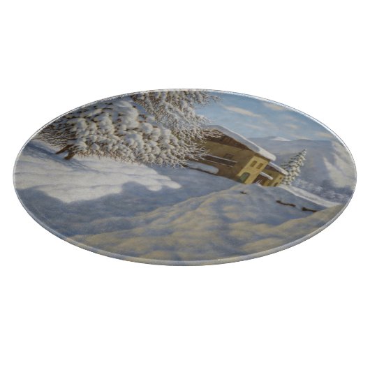 ヴィンテージイヴァンチョルツェ冬の風景 カッティングボード (角)