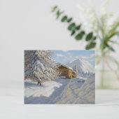 ヴィンテージイヴァンチョルツェ冬の風景 ポストカード (スタンド正面)