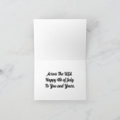 ヴィンテージイーグル国旗7月4日ホリデーカード シーズンカード (内部)