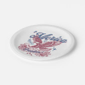 ヴィンテージイーグル愛国的アメリカ ペーパープレート (アングル)