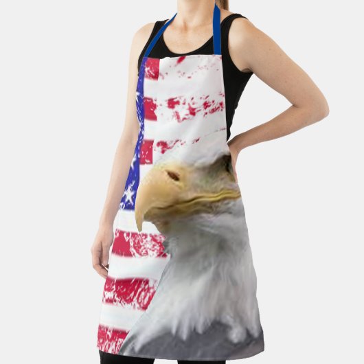 ヴィンテージイーグル米国国旗7月BBQグリルシェフ4日 エプロン (インサイチュ)
