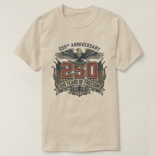 ヴィンテージイーグル アメリカ建国250年祭 Tシャツ (デザイン正面)